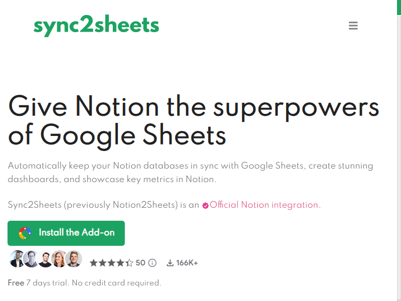 Notion2Sheets